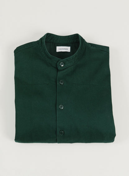 Veste Chinoise en Denim Surteint Vert Pin