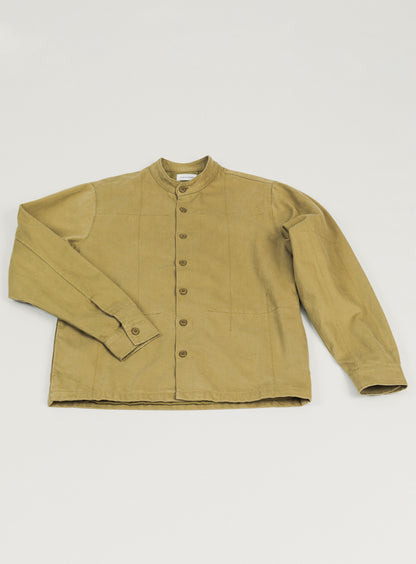Veste Chinoise en Denim Surteint Kaki Gold