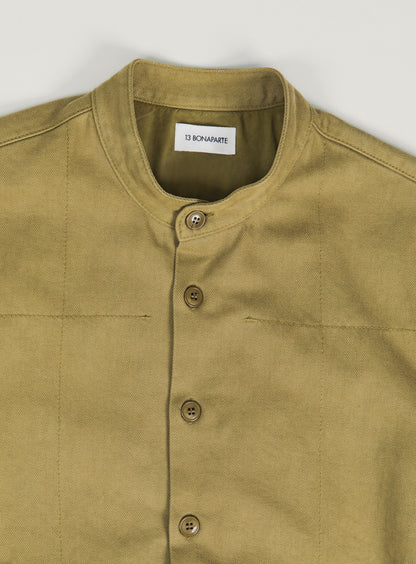 Veste Chinoise en Denim Surteint Kaki Gold
