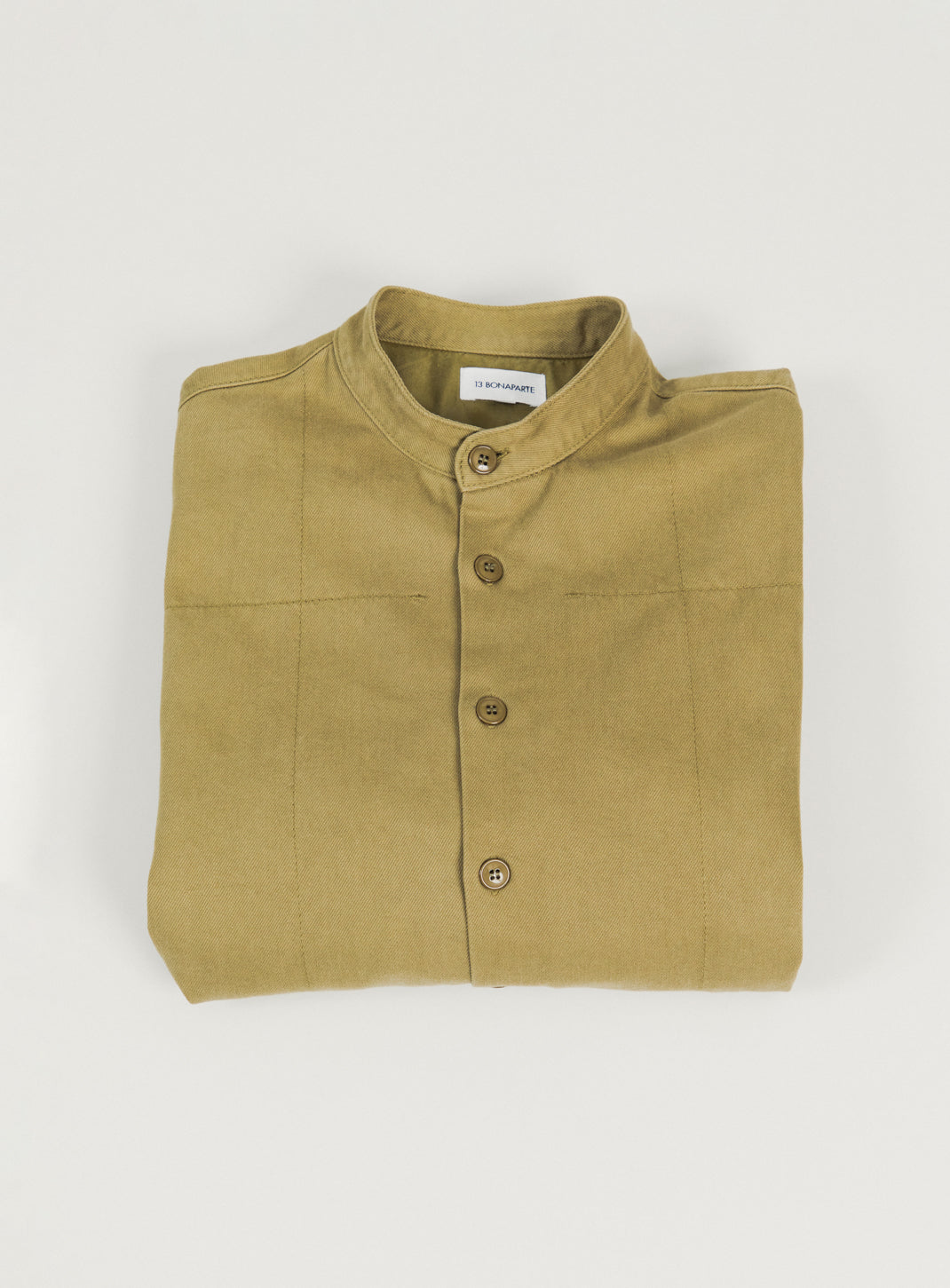 Veste Chinoise en Denim Surteint Kaki Gold