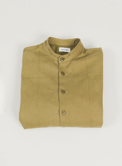 Veste Chinoise en Denim Surteint Kaki Gold