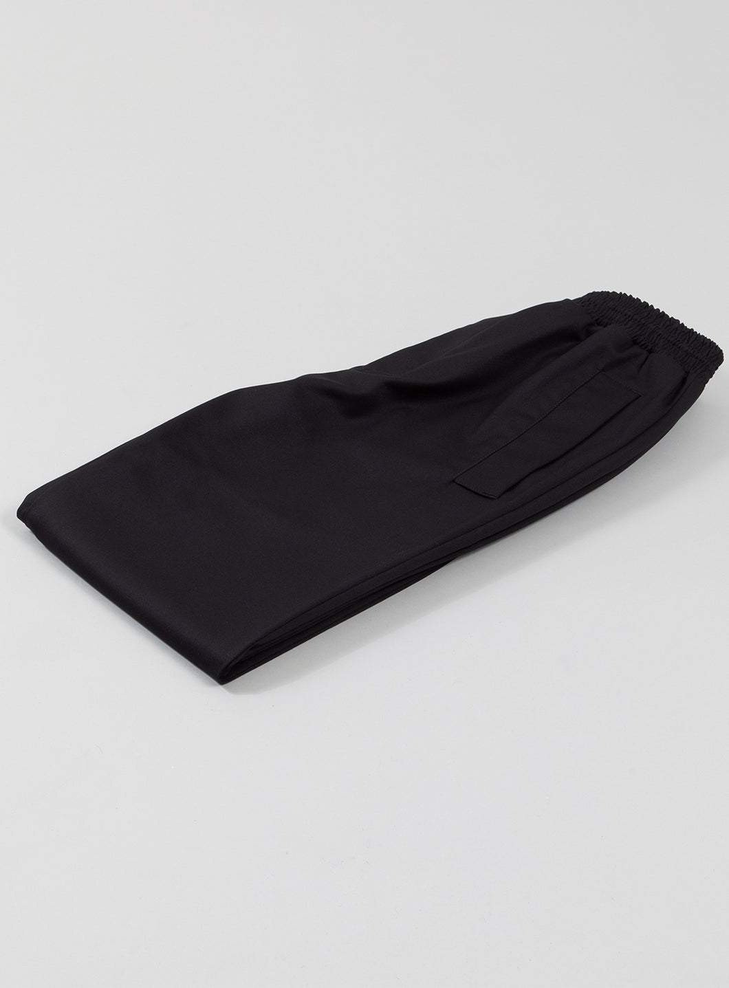Pantalon Baggy en Tissu Serge Noir