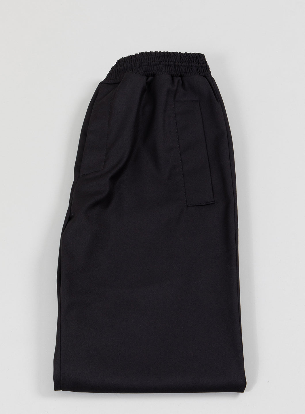 Pantalon Baggy en Tissu Serge Noir