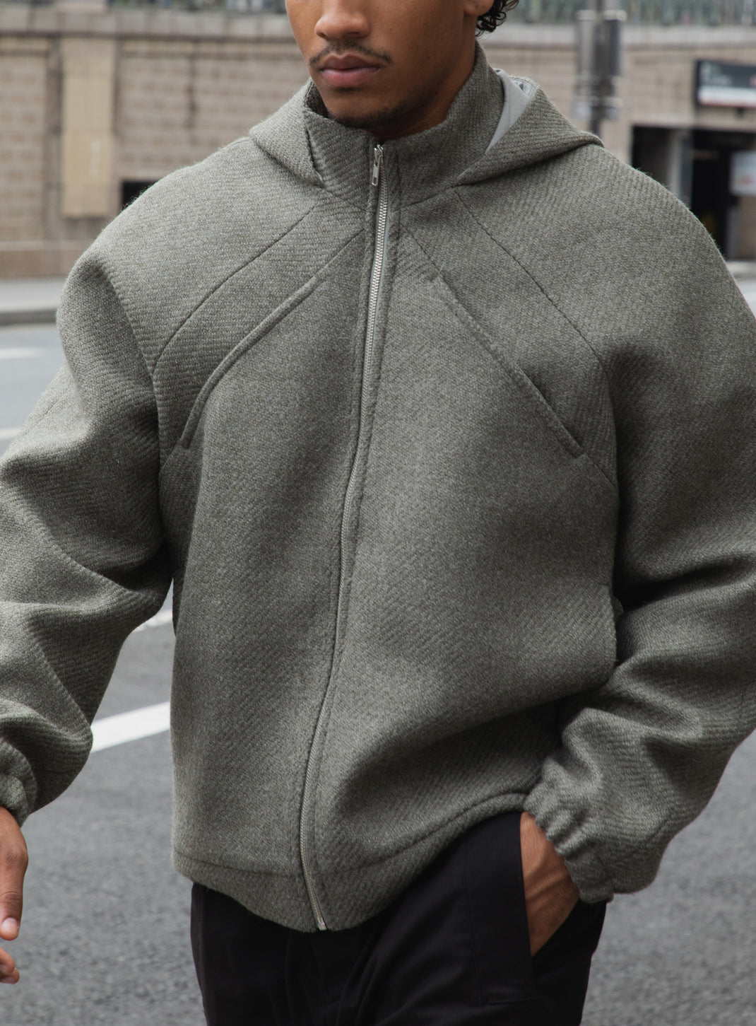 X Collar Puffer Jacket