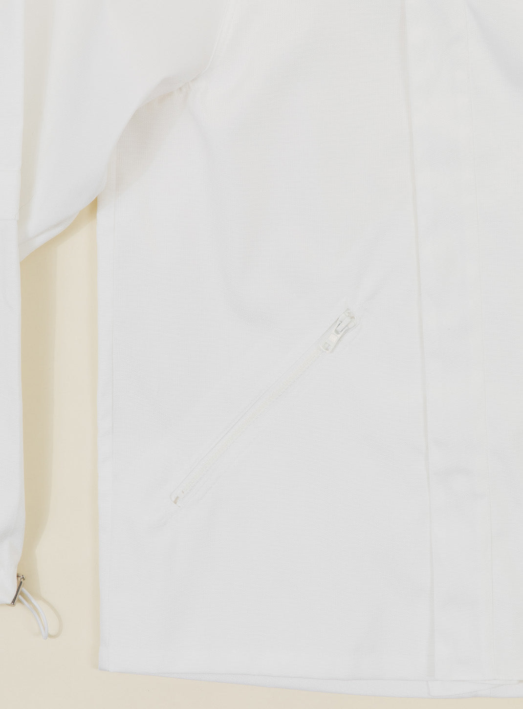 Parachute Parka in White Grained Nylon