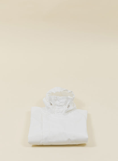 Parachute Parka in White Grained Nylon