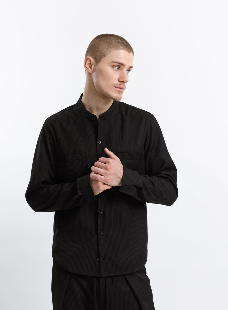 V Neck Short Sleeve T-Shirt in Eggplant Eucalyptus & Cotton