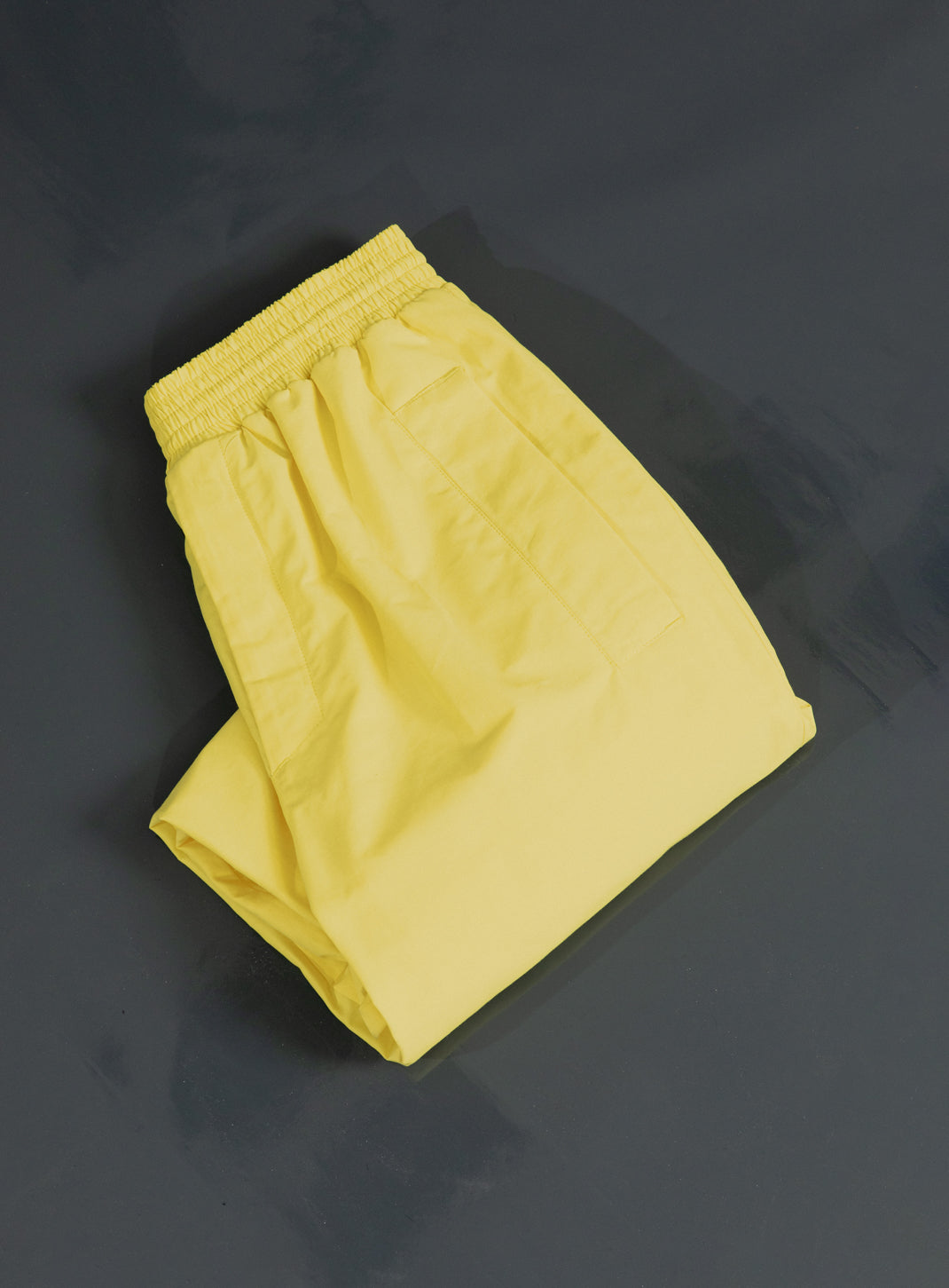 Baggy Pants in Canary Yellow Technical Poplin