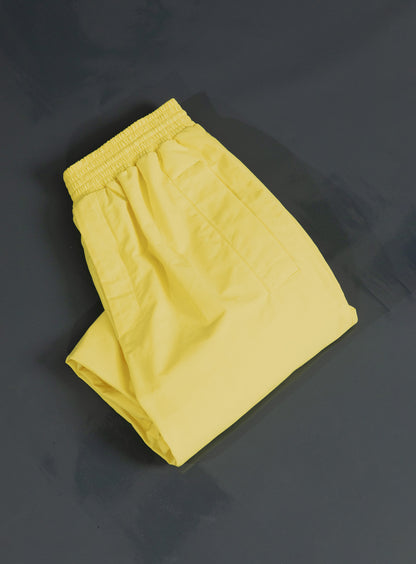Baggy Pants in Canary Yellow Technical Poplin
