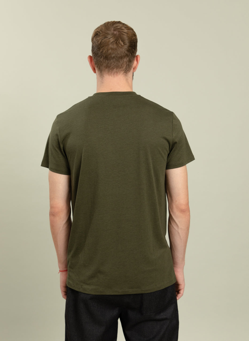 Short Sleeve T-Shirt in Olive Eucalyptus & Cotton