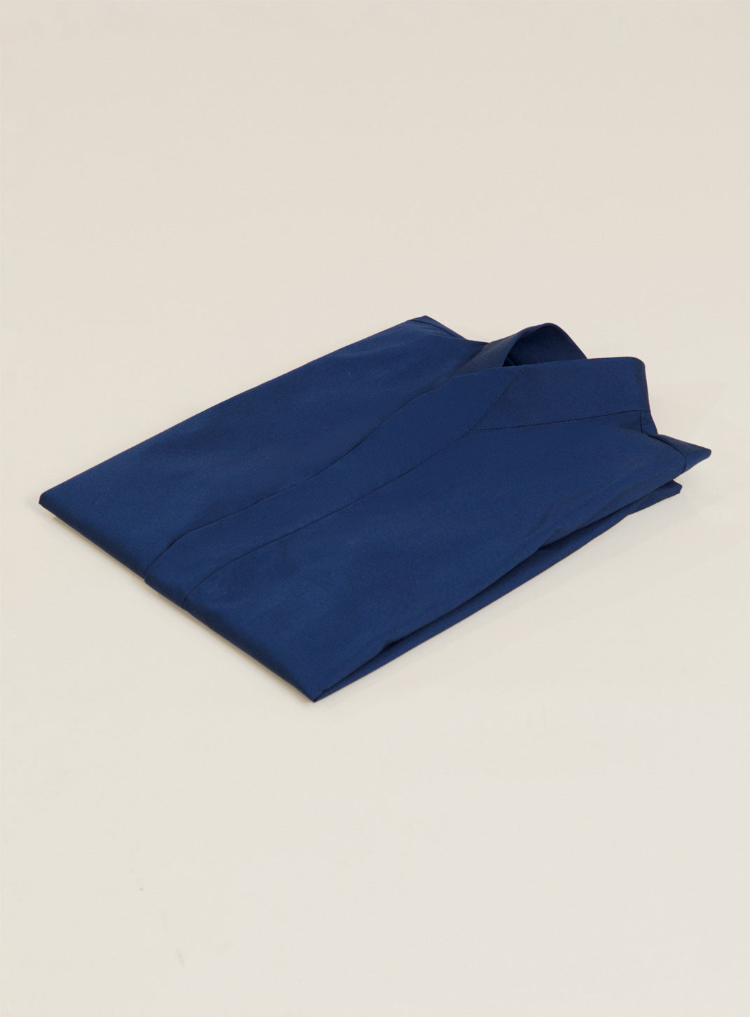 Origami Collar Shirt in Navy Blue Poplin
