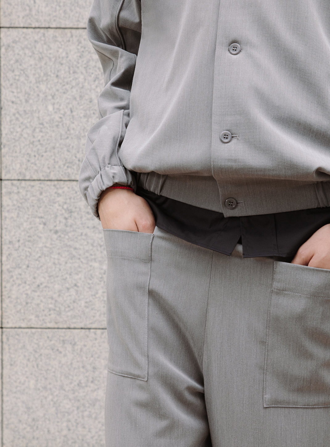 Ticket Pocket Pants in Taupe Grey Serge