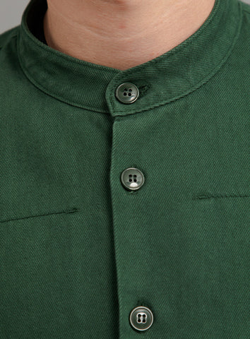 Chinese Jacket in Pine Green Denim S.P