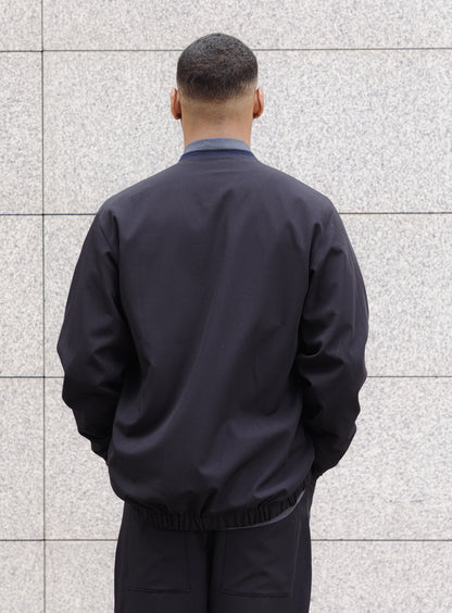 Varsity Jacket in Navy Blue Serge