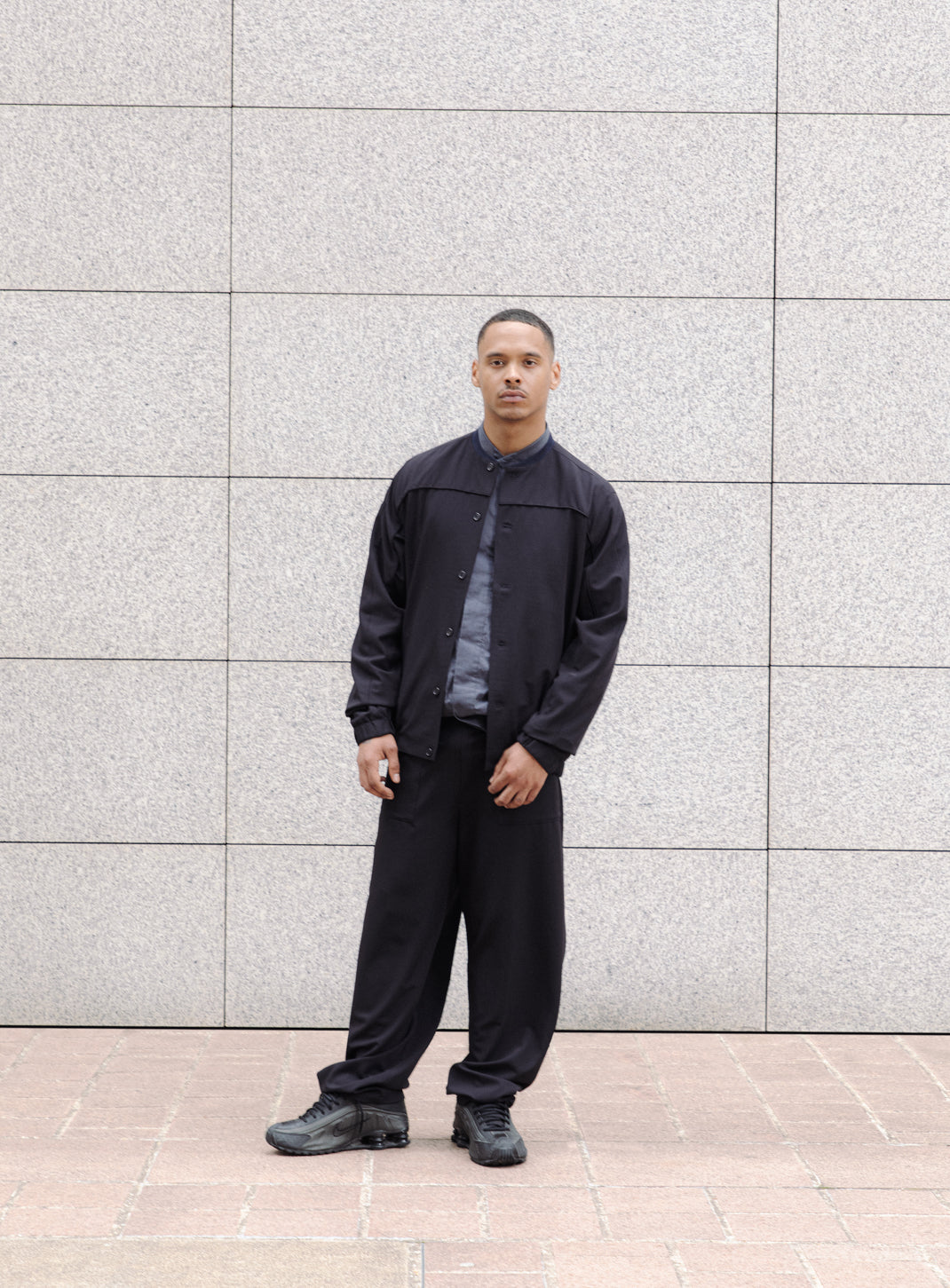 Varsity Jacket in Navy Blue Serge