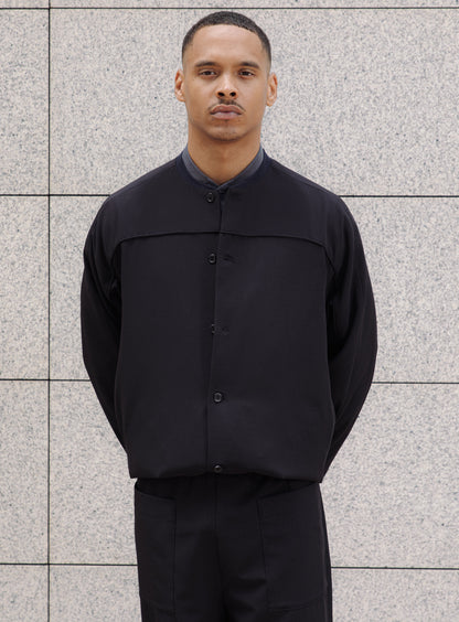 Varsity Jacket in Navy Blue Serge