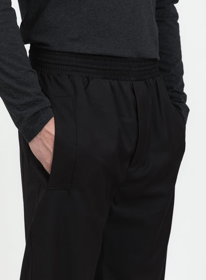 Baggy Pants in Black Serge