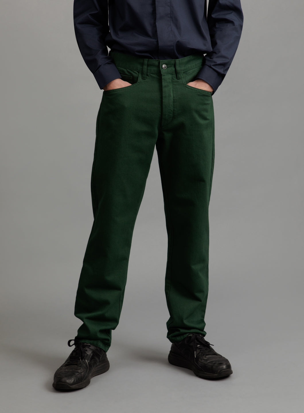 5 Pockets Pants in Pine Green Denim