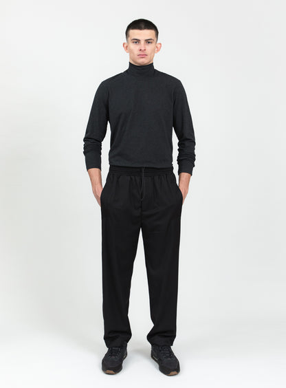 Baggy Pants in Black Serge