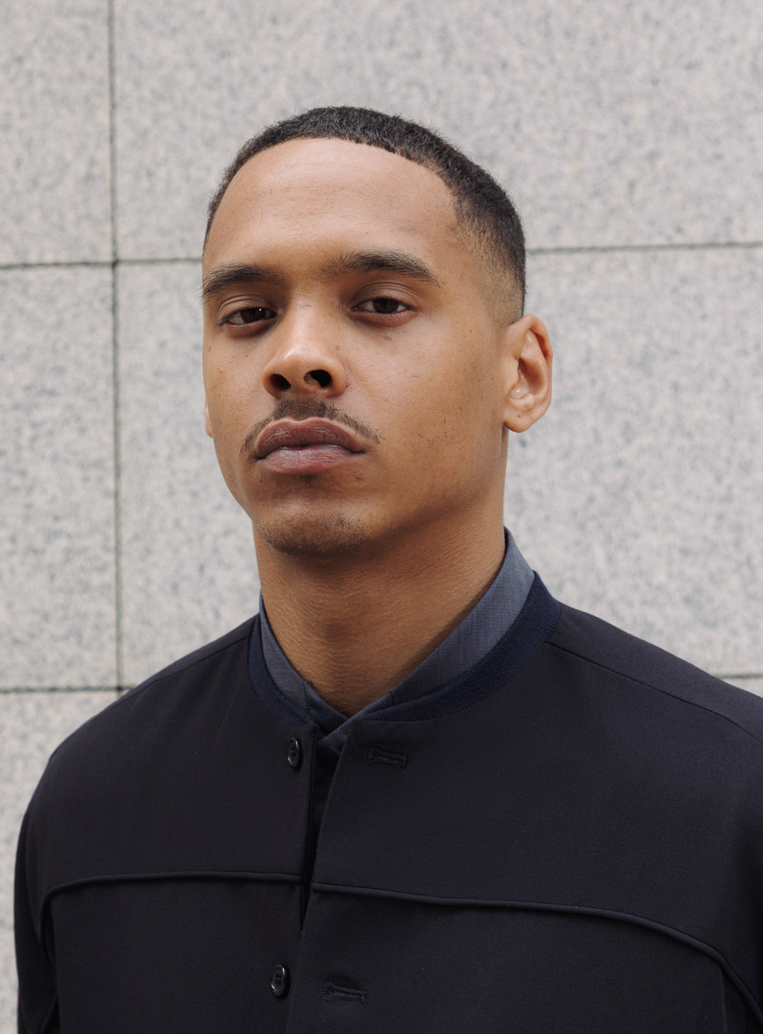 Varsity Jacket in Navy Blue Serge