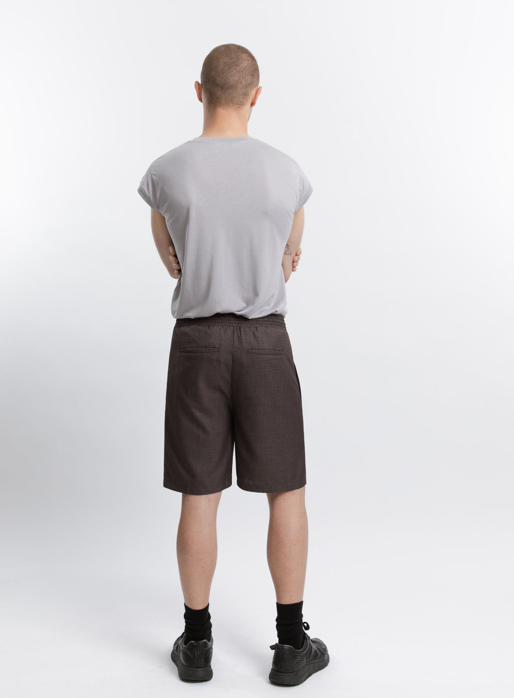 Baggy Bermuda Shorts in Light Chocolate End-on-End