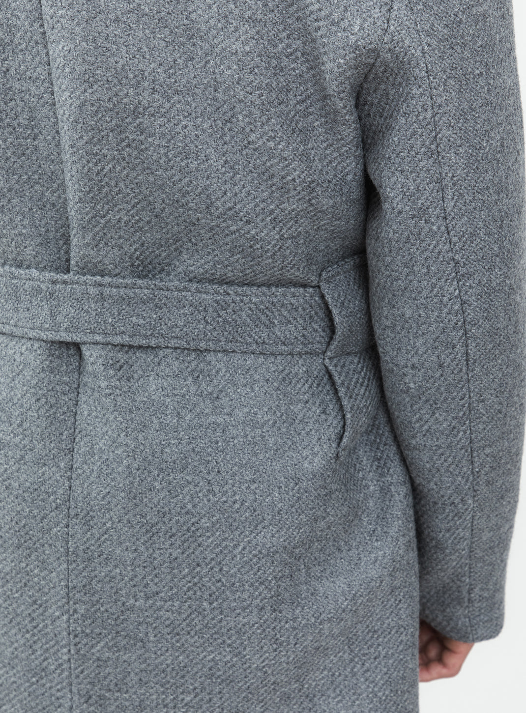 Manteau Peignoir en 100 % Laine d'Italie Gris Clair