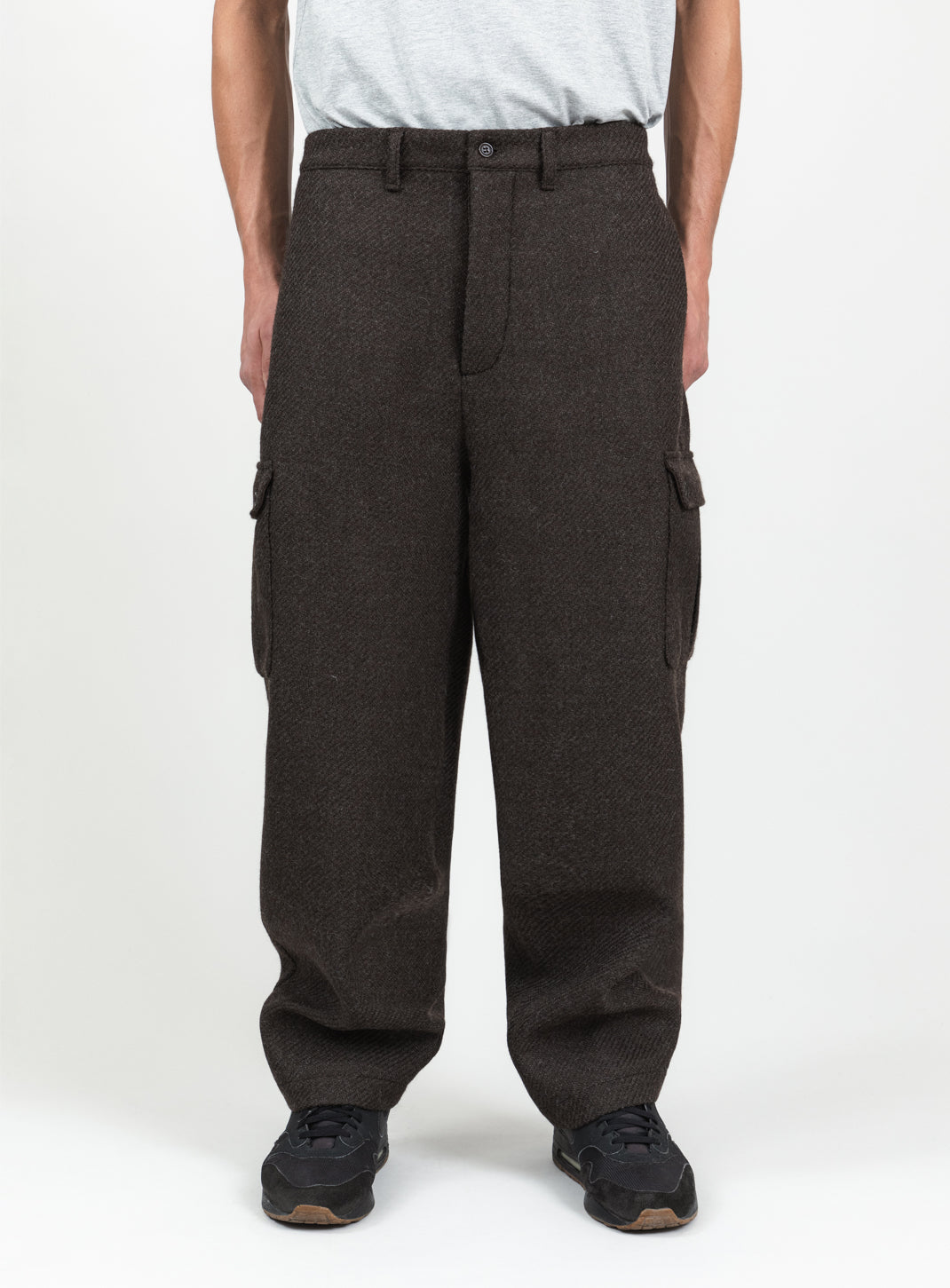 Cargo Pants in Chocolate 100% Italian Wool