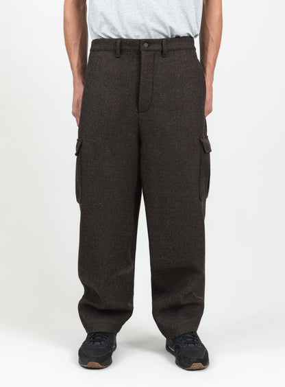 Cargo Pants in Chocolate 100% Italian Wool