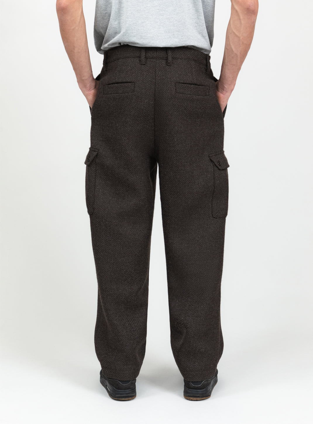 Cargo Pants in Chocolate 100% Italian Wool