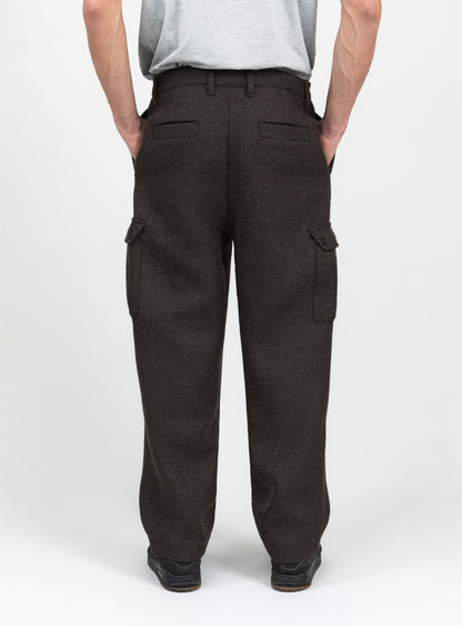 Cargo Pants in Chocolate 100% Italian Wool
