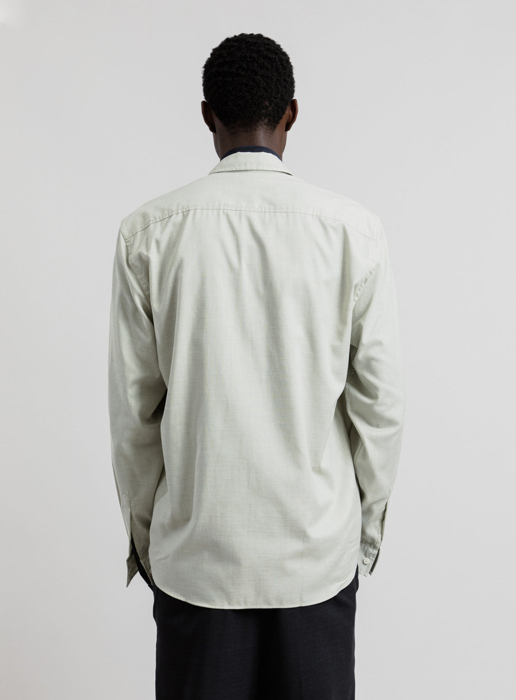 Shirt with Chest Pocket in Almond End-on-End