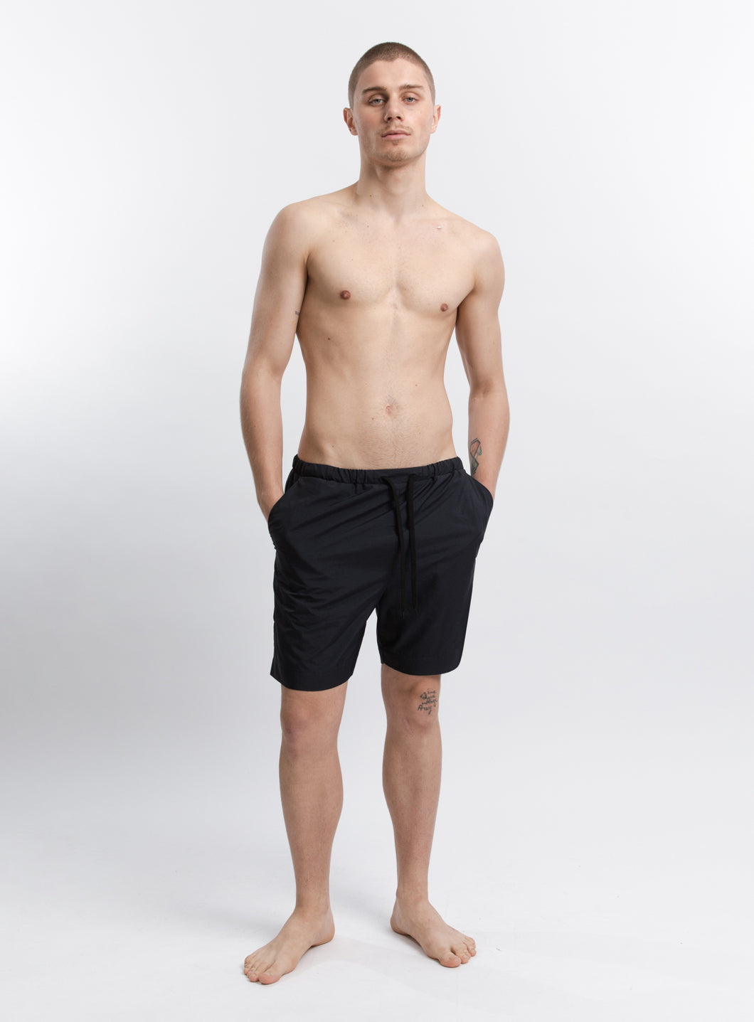 Swim Bermuda Shorts in Navy Blue Tactel