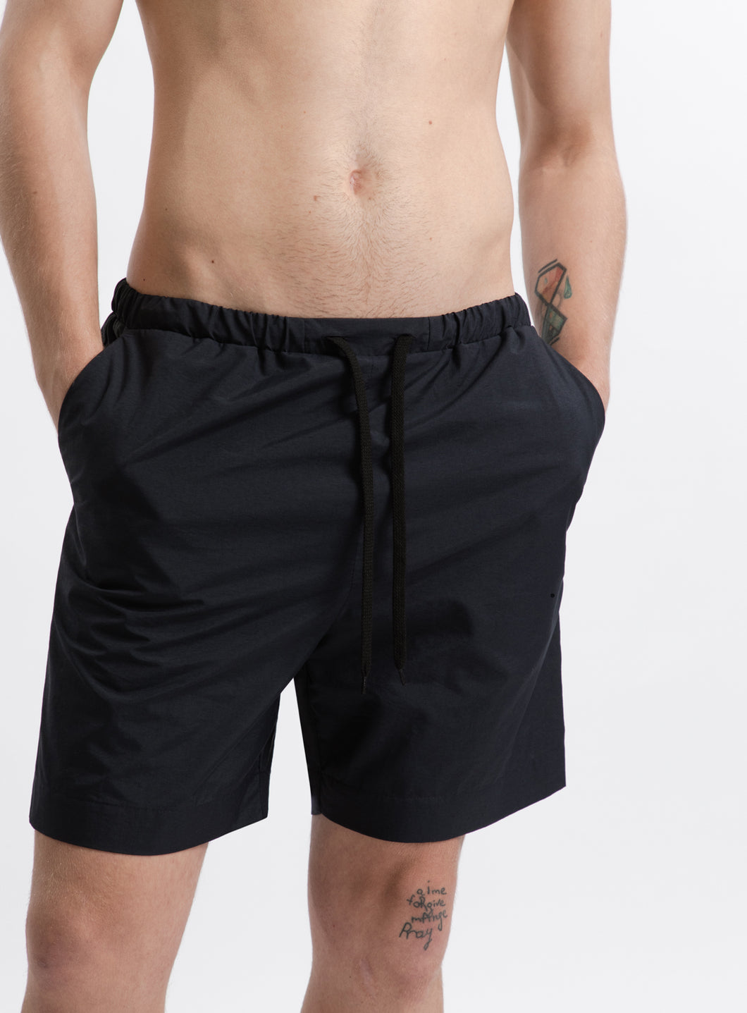 Swim Bermuda Shorts in Navy Blue Tactel