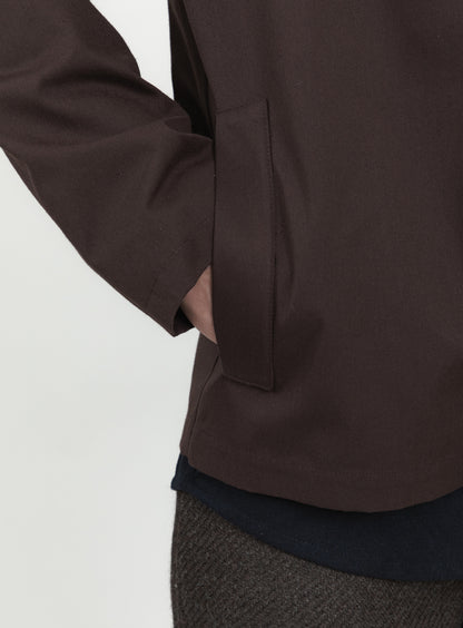 Multi Pockets Flapped Parka in Chocolate Waterproof Teflon