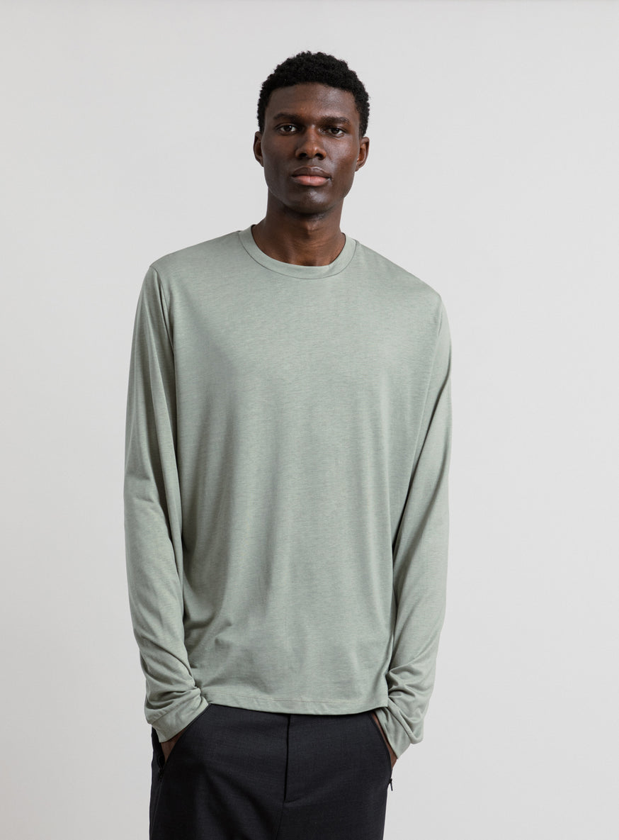 Long Sleeve T-Shirt in Clay Eucalyptus & Cotton