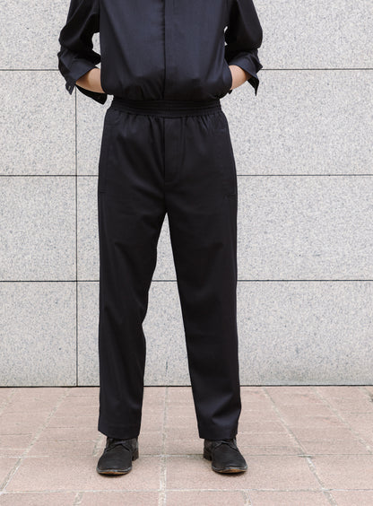 Baggy Pants in Navy Blue Serge