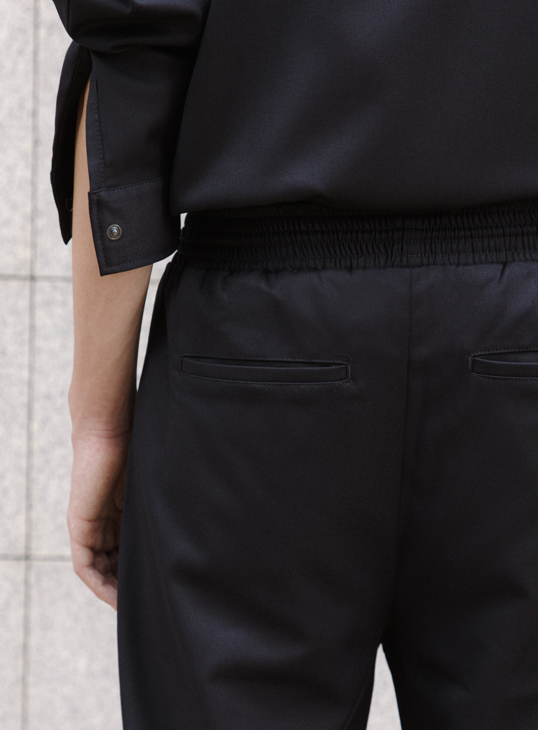 Baggy Pants in Navy Blue Serge