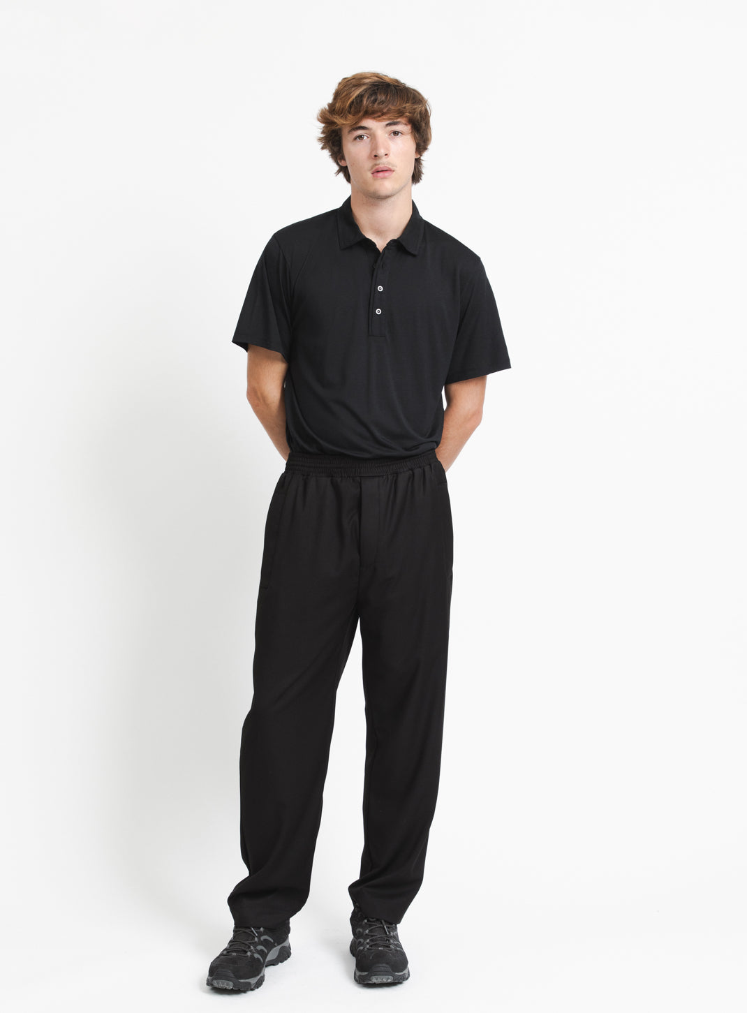 Baggy Pants in Black Serge