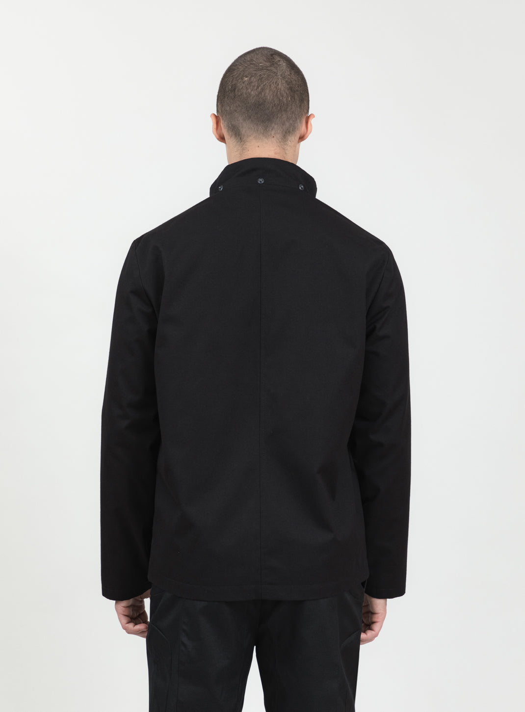 Multi Pockets Flapped Parka in Black Waterproof Teflon