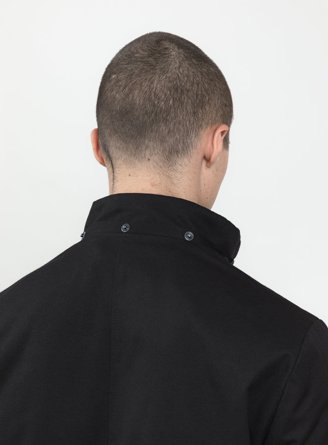 Multi Pockets Flapped Parka in Black Waterproof Teflon