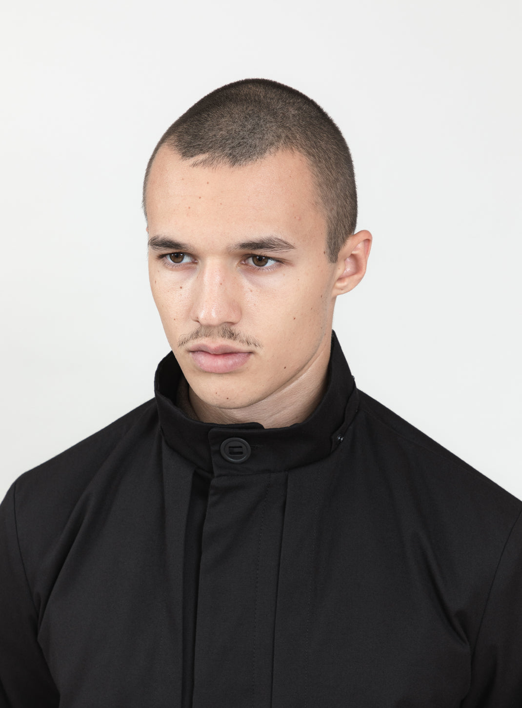Multi Pockets Flapped Parka in Black Waterproof Teflon