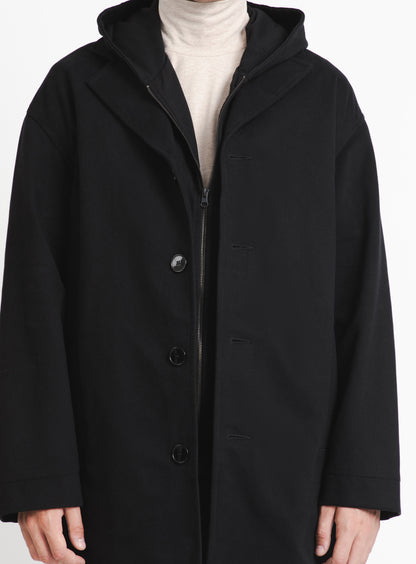 48H Overcoat in Black Reps