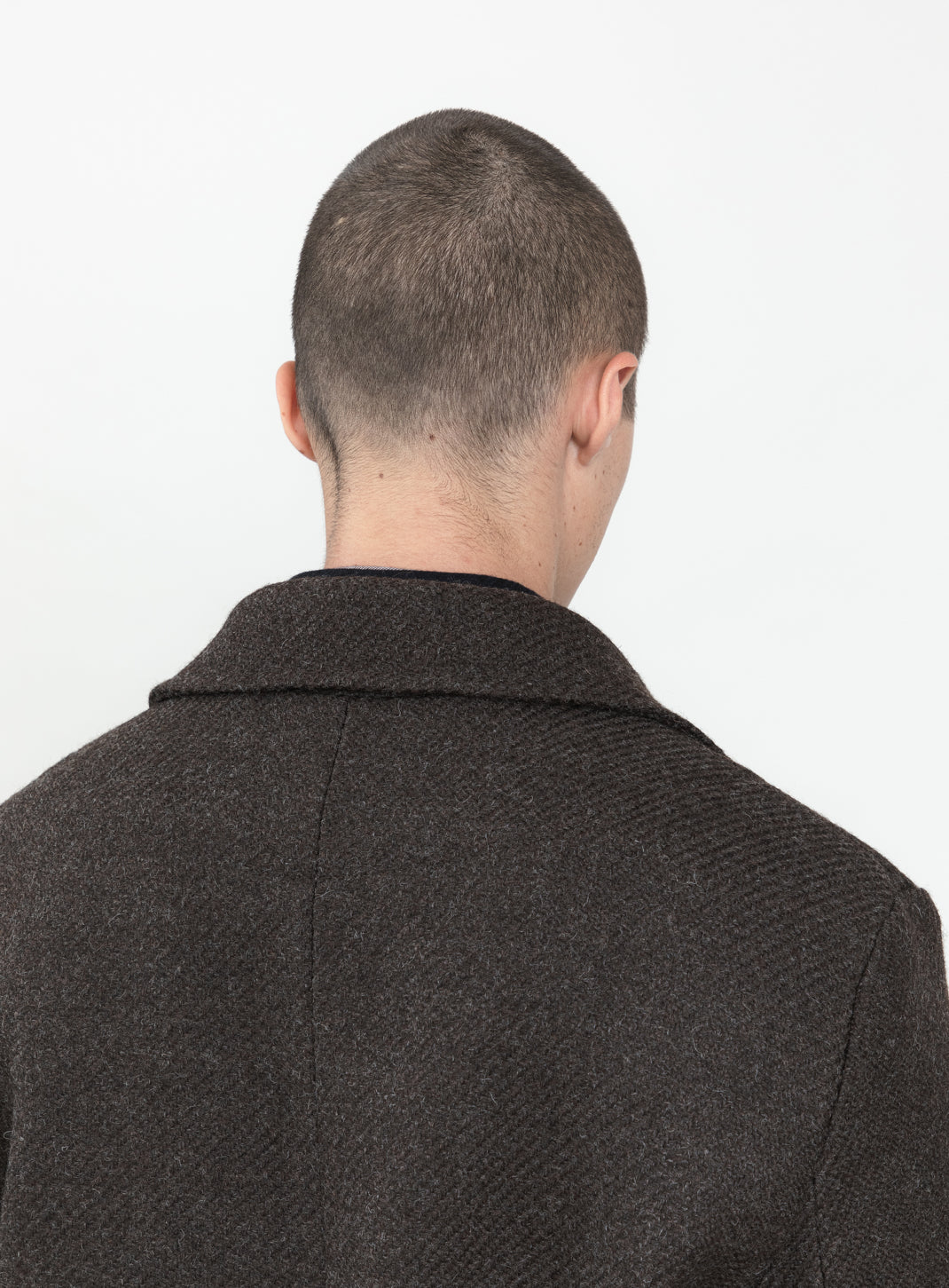Bathrobe Coat in Chocolate 100% Italian Wool