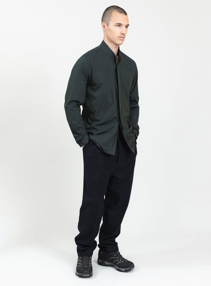 Origami Collar Shirt in Night Green End-on-End