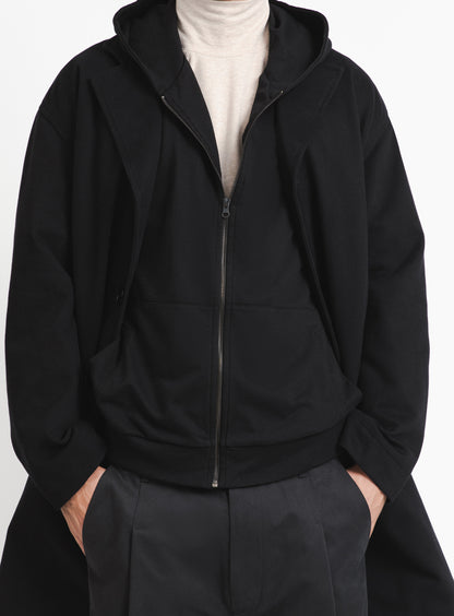 48H Overcoat in Black Reps