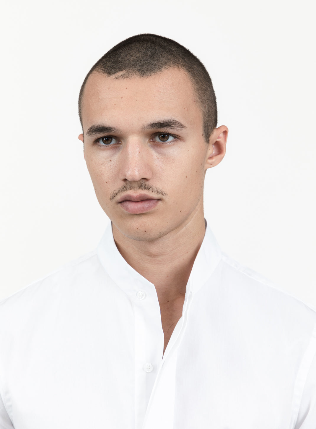 Origami Collar Shirt in White Poplin
