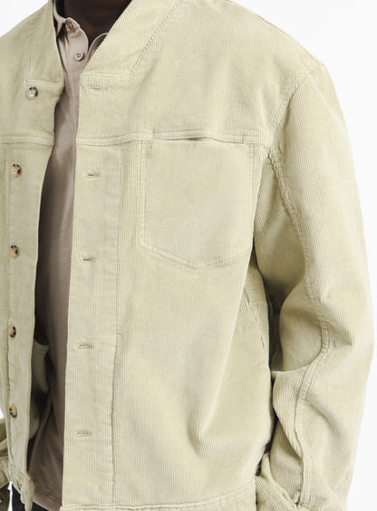 False Collar Jacket in Ginger Corduroy