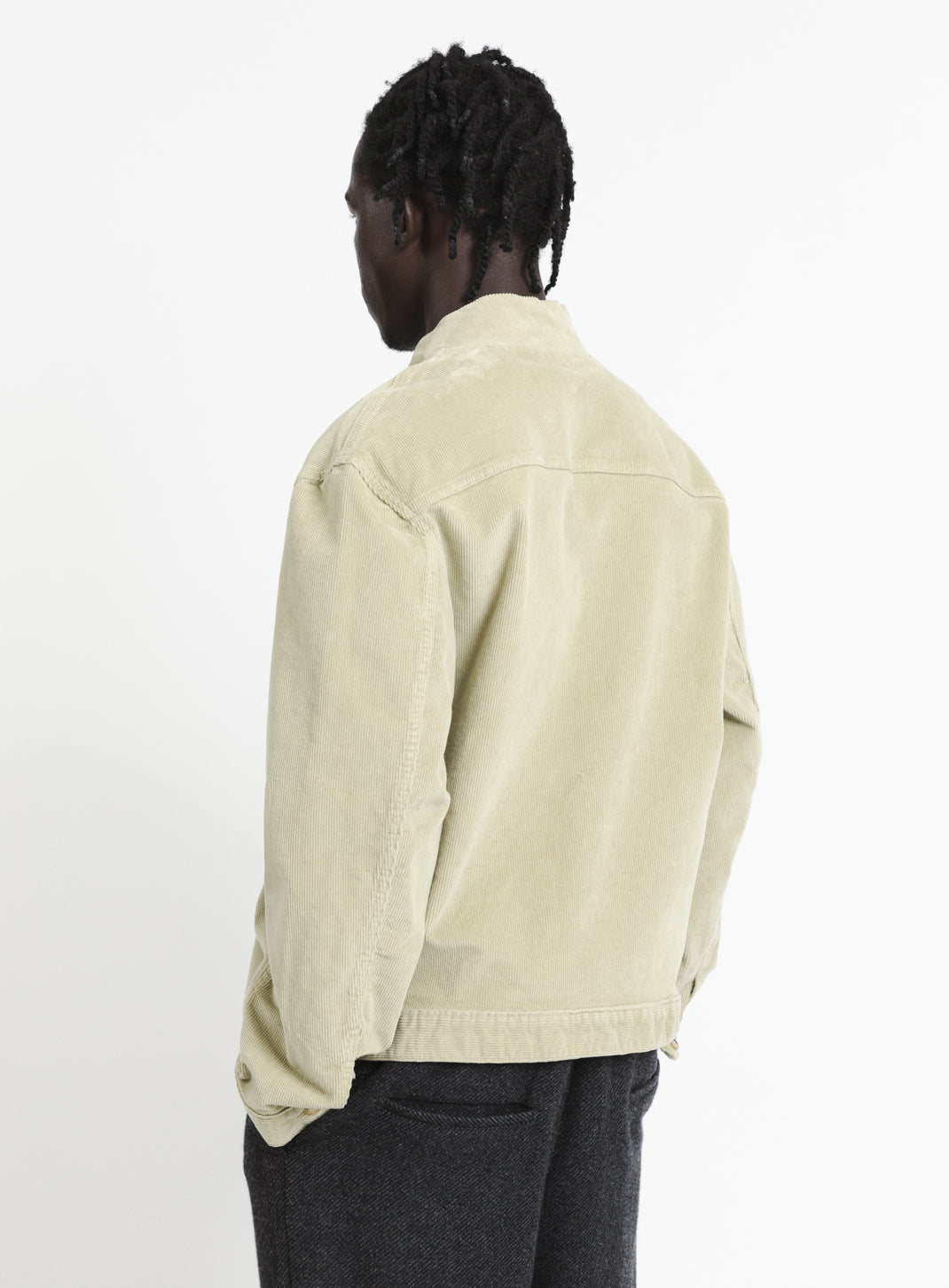 False Collar Jacket in Ginger Corduroy
