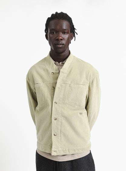 False Collar Jacket in Ginger Corduroy