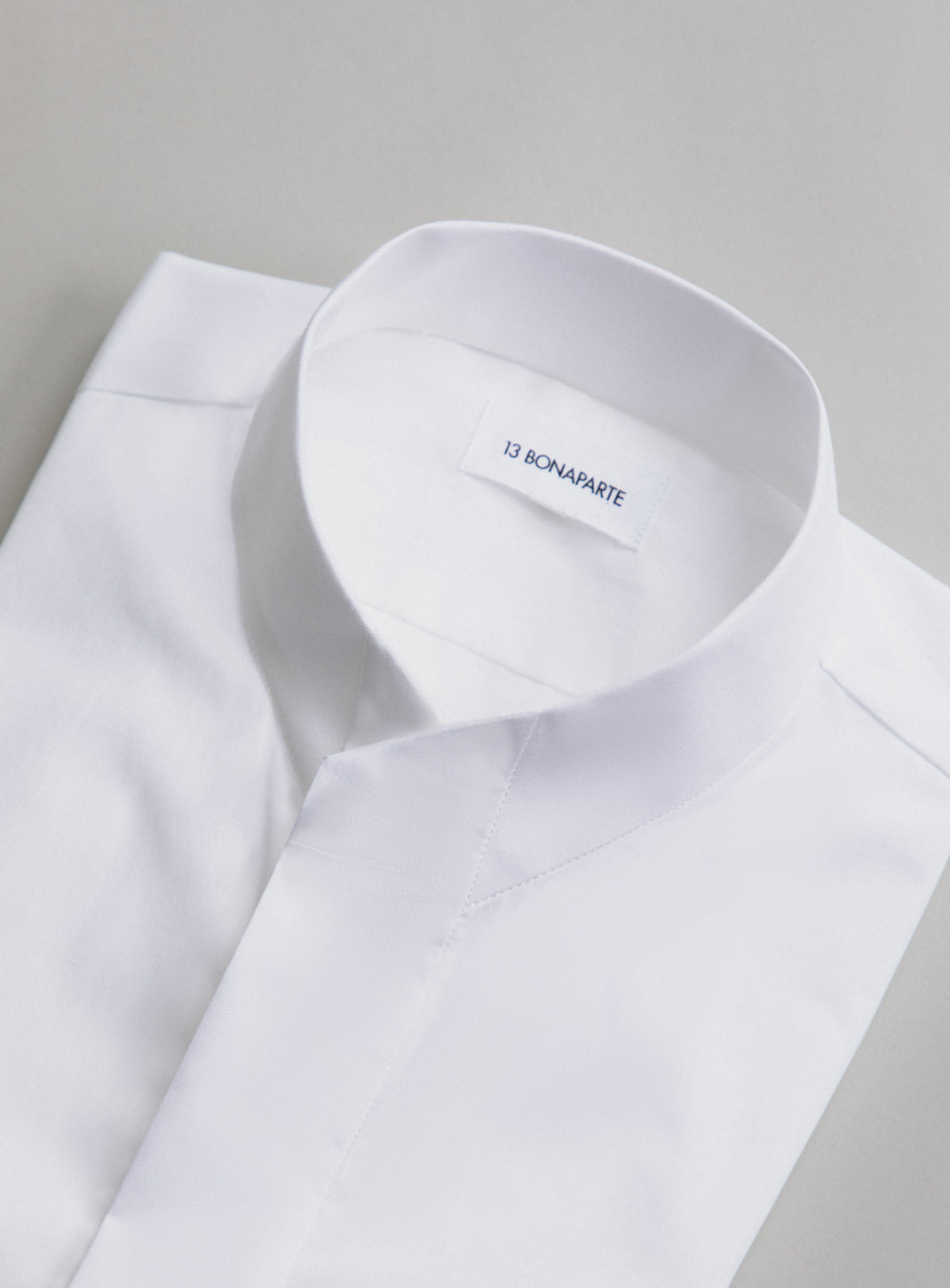 Chemise à Col Origami en Popeline Blanche